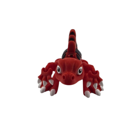 Figurina articulata Dragon rosu