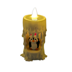 Lumânare Decorativă 3D cu Pinguin