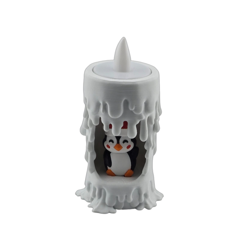 Lumânare Decorativă 3D cu Pinguin
