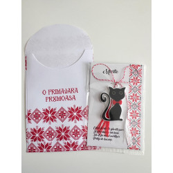 Mărțișor Pisica Neagră printat 3D