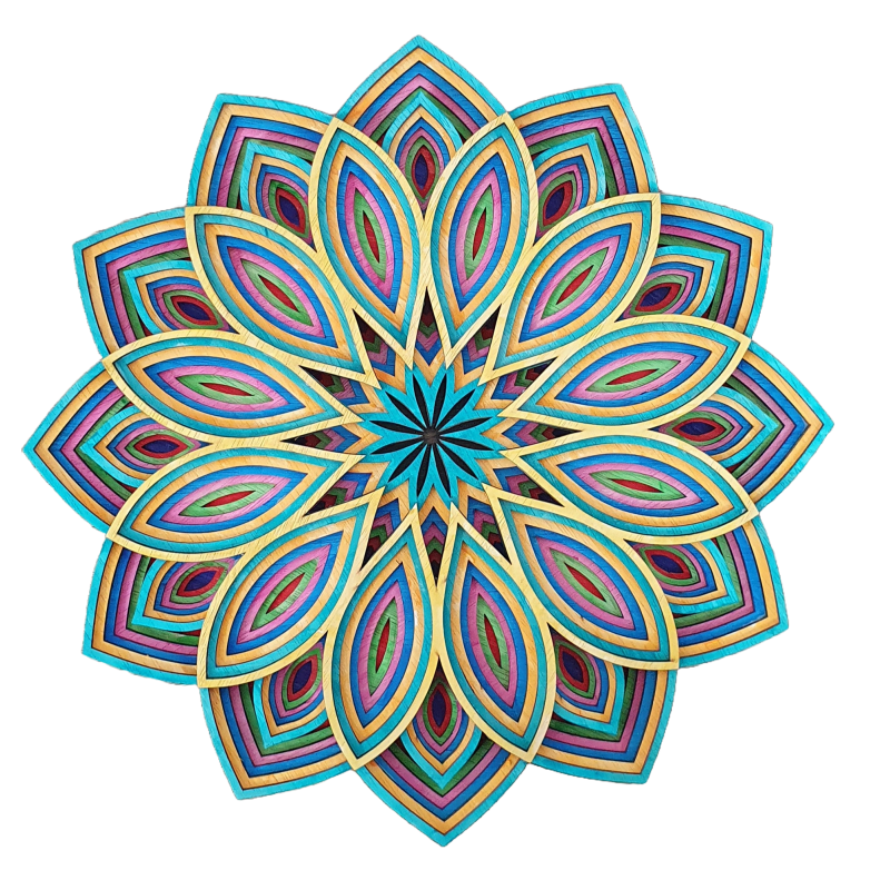 Tablou Mandala multistrat pictat manual