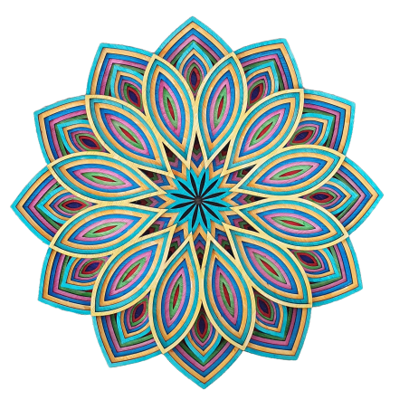 Tablou Mandala multistrat pictat manual