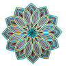 Tablou Mandala multistrat pictat manual