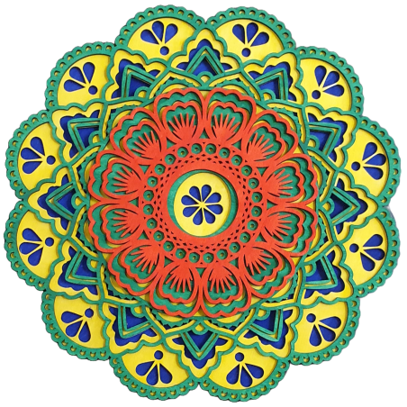 Tablou Mandala multistrat pictat manual